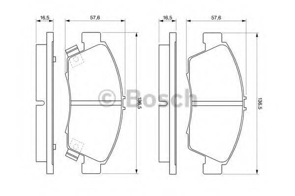 BOSCH 0986461759 Комплект тормозных колодок, дисковый тормоз