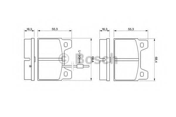 BOSCH 0986462532 Комплект тормозных колодок, дисковый тормоз