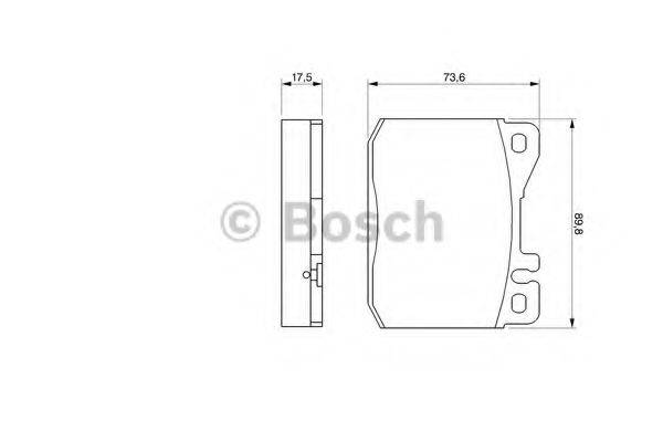 BOSCH 0986463412 Комплект тормозных колодок, дисковый тормоз