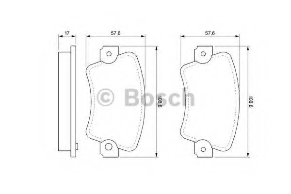 BOSCH 0986464881 Комплект тормозных колодок, дисковый тормоз