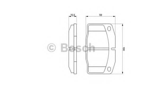 BOSCH 0986465141 Комплект тормозных колодок, дисковый тормоз