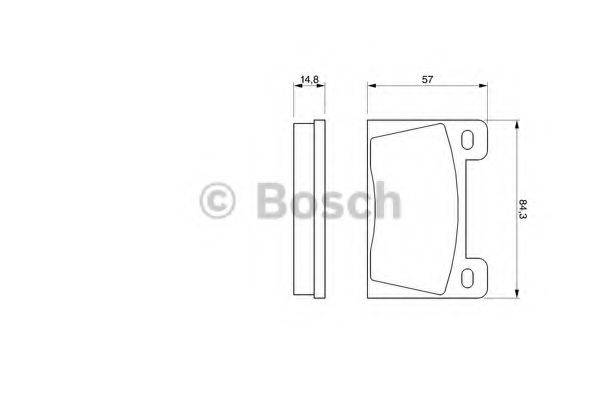 BOSCH 0986465610 Комплект тормозных колодок, дисковый тормоз