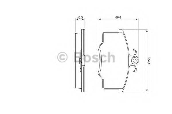 BOSCH 0986465745 Комплект тормозных колодок, дисковый тормоз