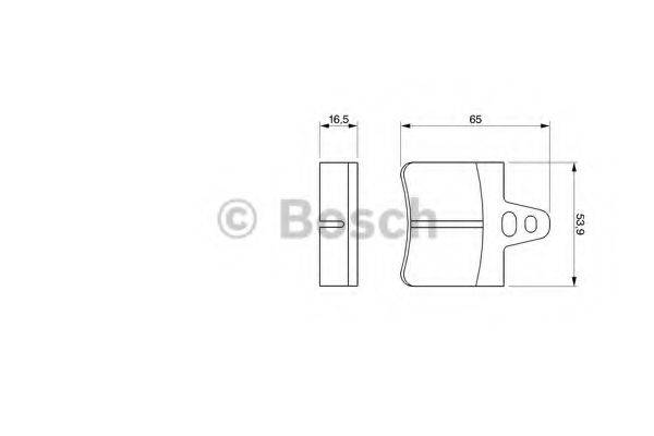 BOSCH 0986465751 Комплект тормозных колодок, дисковый тормоз