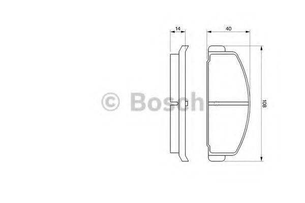 BOSCH 0986465931 Комплект тормозных колодок, дисковый тормоз