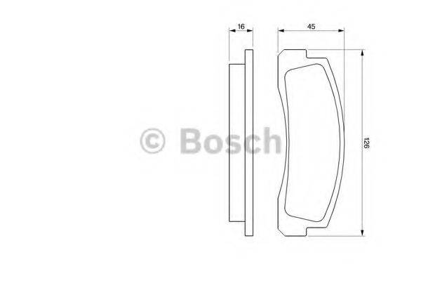 BOSCH 0986466601 Комплект тормозных колодок, дисковый тормоз