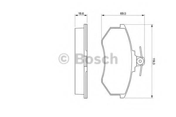 BOSCH 0986466700 Комплект тормозных колодок, дисковый тормоз