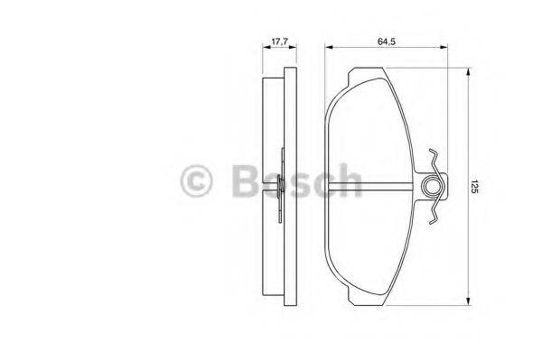 BOSCH 0986467400 Комплект тормозных колодок, дисковый тормоз