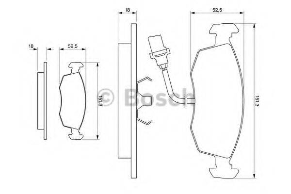 BOSCH 0986469080 Комплект тормозных колодок, дисковый тормоз