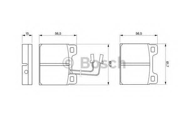 BOSCH 0986469111 Комплект тормозных колодок, дисковый тормоз
