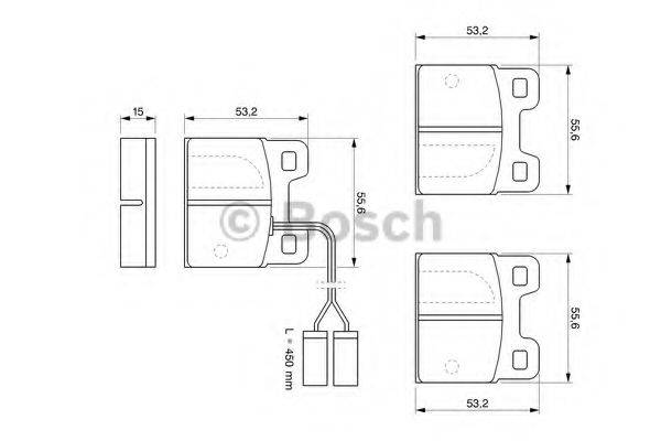 BOSCH 0986469120 Комплект тормозных колодок, дисковый тормоз