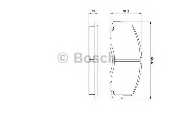 BOSCH 0986469550 Комплект тормозных колодок, дисковый тормоз