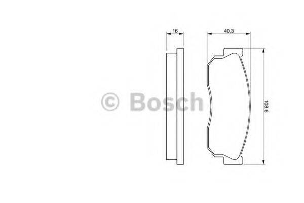 BOSCH 0986469580 Комплект тормозных колодок, дисковый тормоз