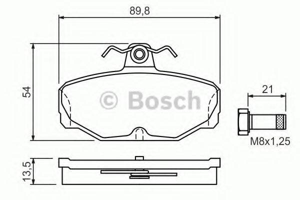 BOSCH 0986469810 Комплект тормозных колодок, дисковый тормоз