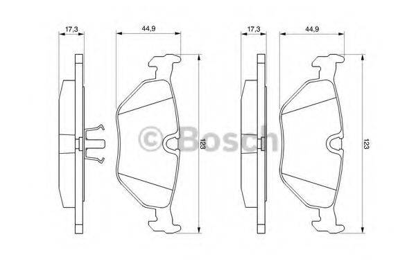 BOSCH 0986469960 Комплект тормозных колодок, дисковый тормоз