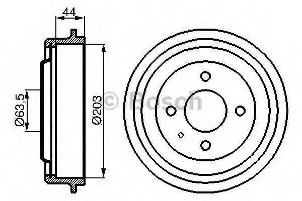 BOSCH 0986477014 Тормозной барабан