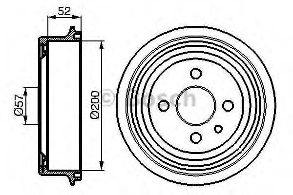 BOSCH 0986477018 Тормозной барабан