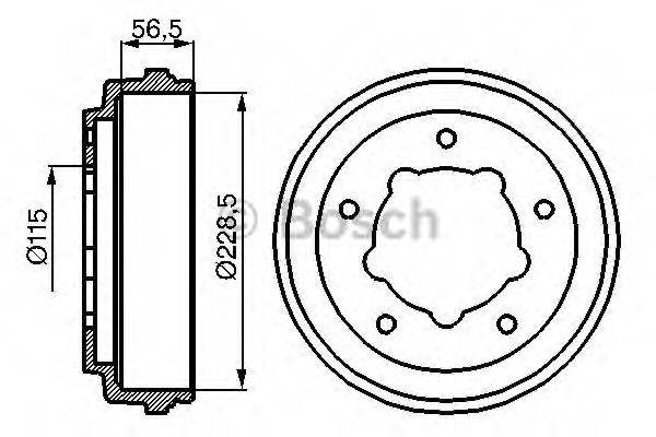 BOSCH 0986477028 Тормозной барабан