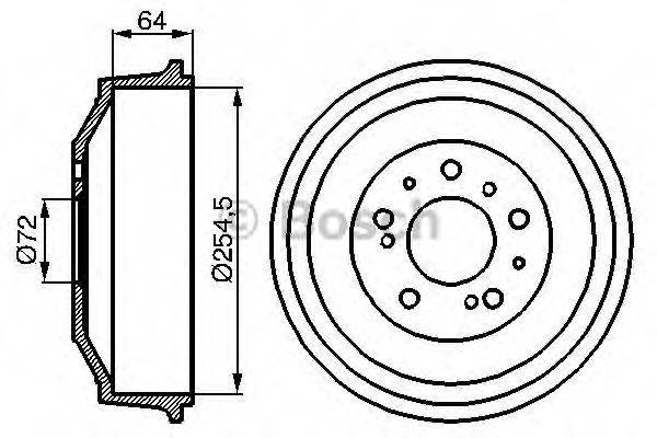 BOSCH 0986477031 Тормозной барабан