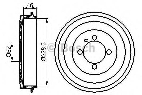 BOSCH 0986477039 Тормозной барабан