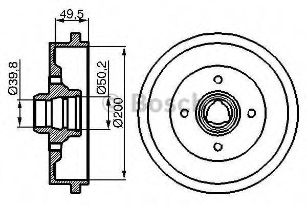 BOSCH 0986477041 Тормозной барабан