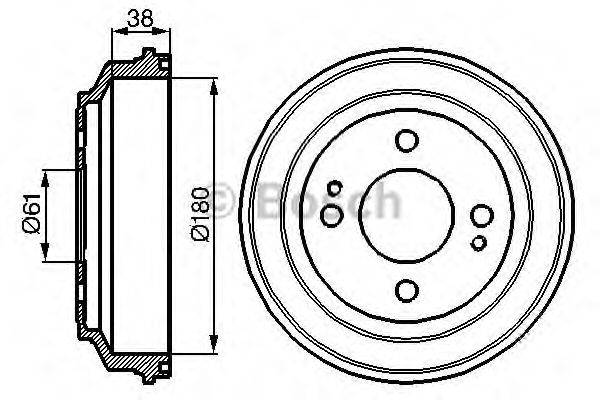 BOSCH 0986477063 Тормозной барабан