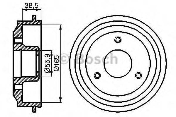 BOSCH 0986477066 Тормозной барабан