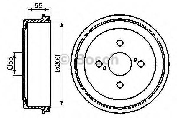 BOSCH 0986477090 Тормозной барабан