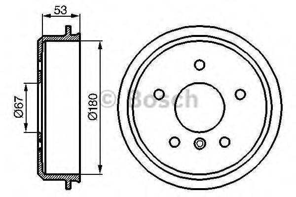 BOSCH 0986477096 Тормозной барабан