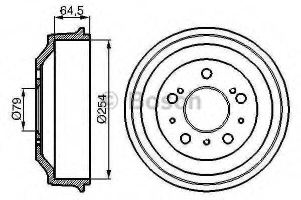 BOSCH 0986477098 Тормозной барабан