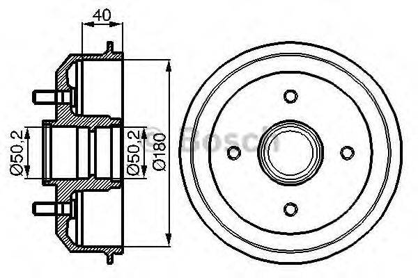 BOSCH 0986477099 Тормозной барабан