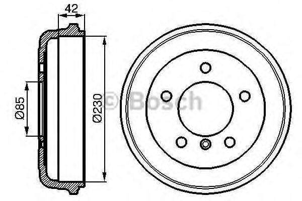 BOSCH 0986477101 Тормозной барабан