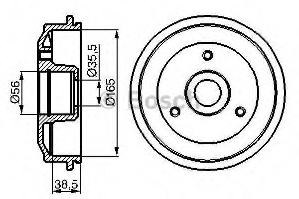 BOSCH 0986477118 Тормозной барабан