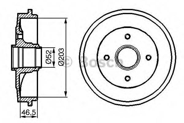 BOSCH 0986477127 Тормозной барабан