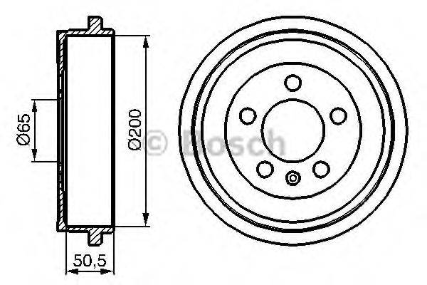 BOSCH 0986477133 Тормозной барабан