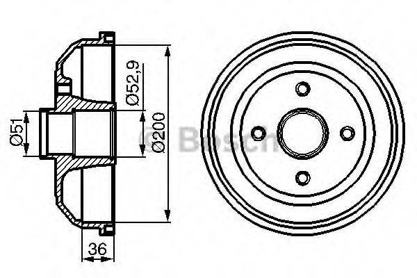 BOSCH 0986477134 Тормозной барабан