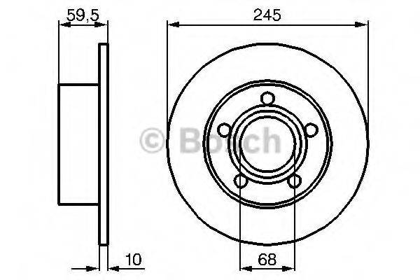 BOSCH 0986478023 Тормозной диск