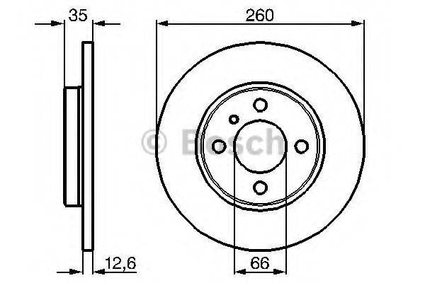 BOSCH 0986478029 Тормозной диск