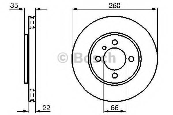 BOSCH 0986478036 Тормозной диск