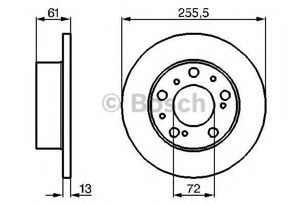 BOSCH 0986478067 Тормозной диск