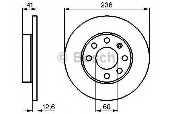 BOSCH 0986479B20 Тормозной диск