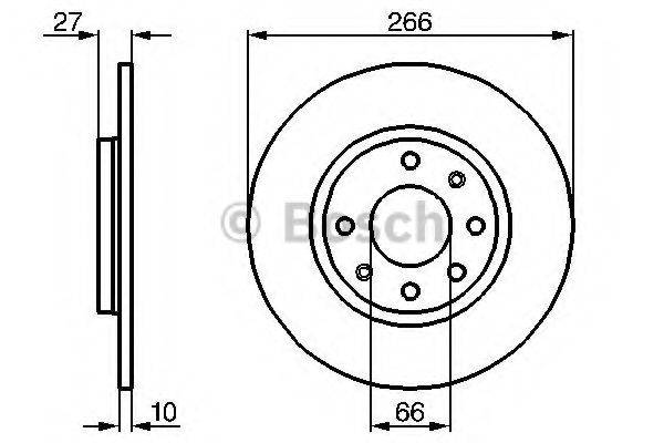 BOSCH 0986478090 Тормозной диск