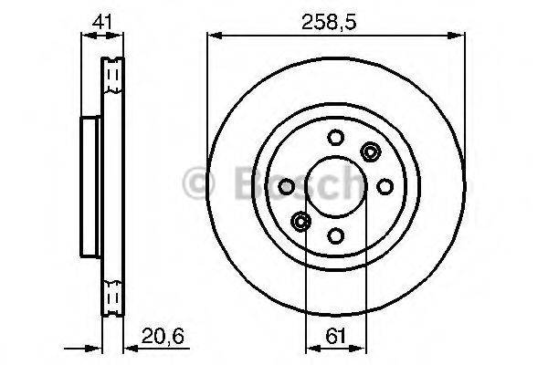 BOSCH 0986479B21 Тормозной диск