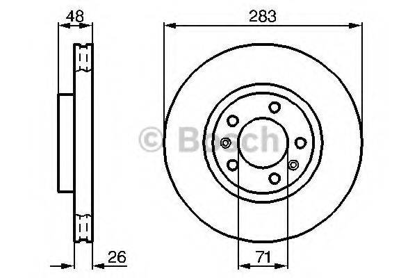 BOSCH 0986478125 Тормозной диск