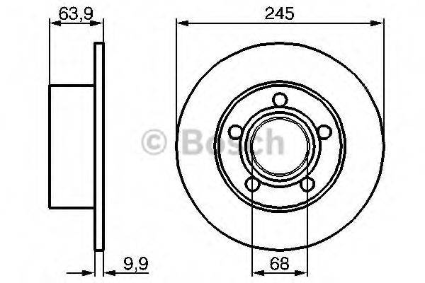 BOSCH 0986479B22 Тормозной диск