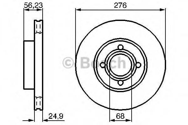 BOSCH 0986478137 Тормозной диск