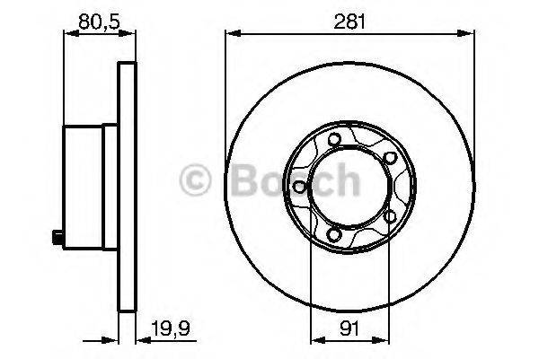 BOSCH 0986478138 Тормозной диск