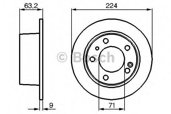 BOSCH 0986478141 Тормозной диск