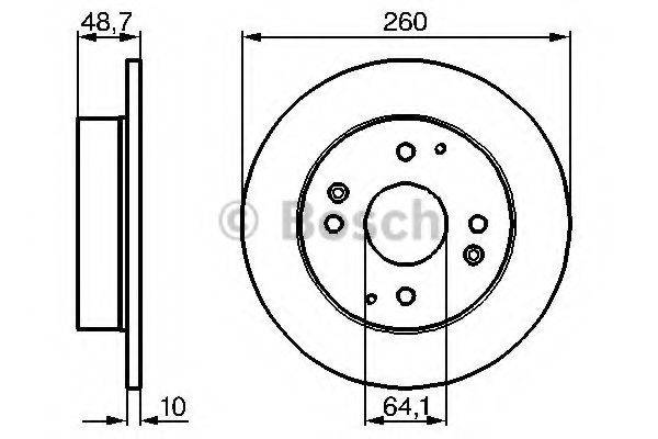 BOSCH 0986478172 Тормозной диск