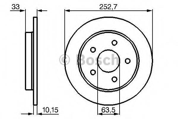 BOSCH 0986478196 Тормозной диск